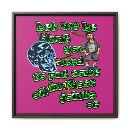og - framed canvas art (pink)