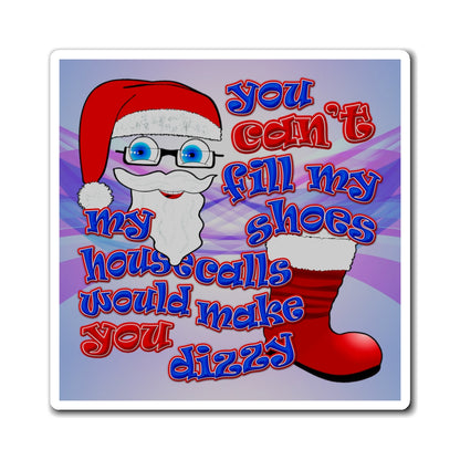 santa's shoes - Magnets - (light blue-pink wave)