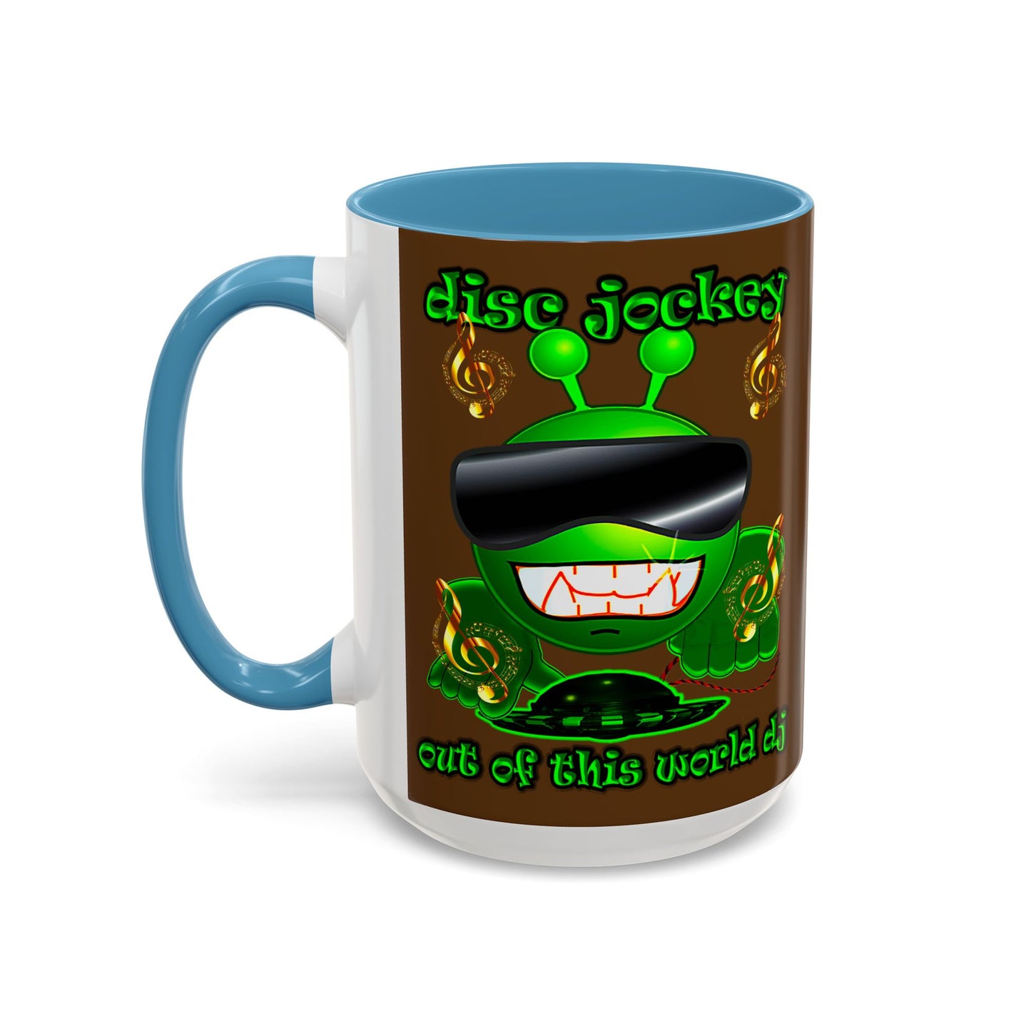 disc jockey - Accent Mug (brown)