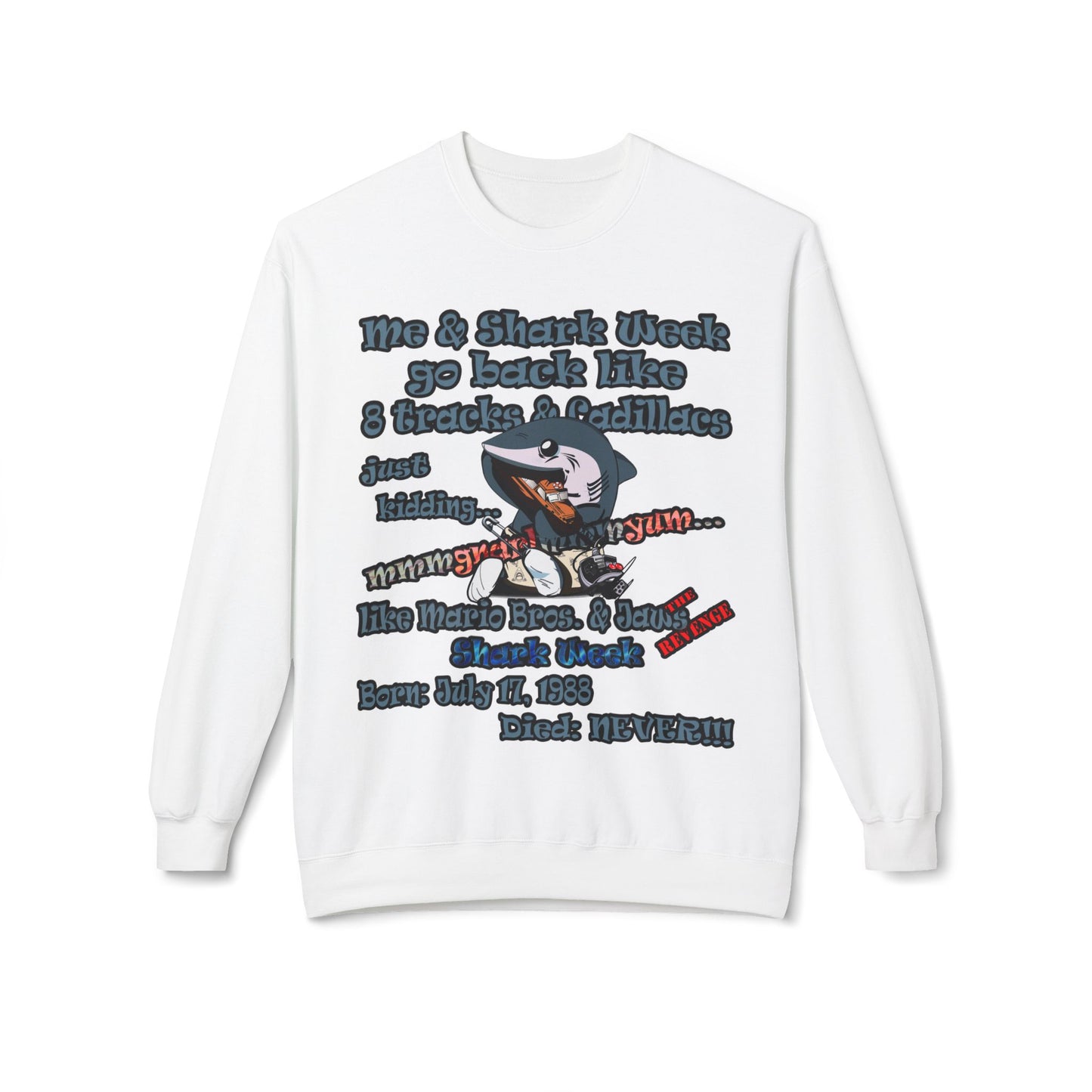 shark week - Unisex Midweight Softstyle Fleece Crewneck Sweatshirt