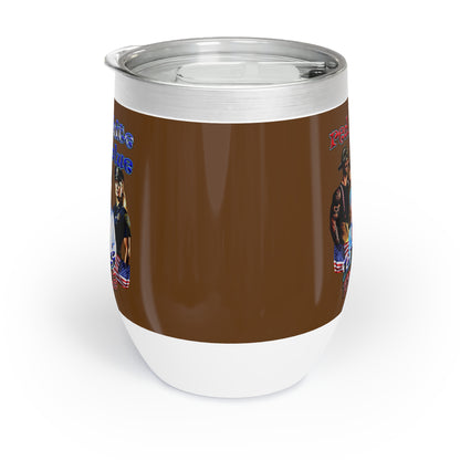 rw&b lives matter - Chill Wine Tumbler (brown)