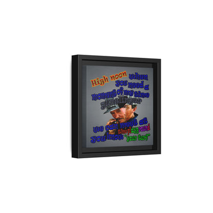 high noon - framed canvas art (grey-light grey)