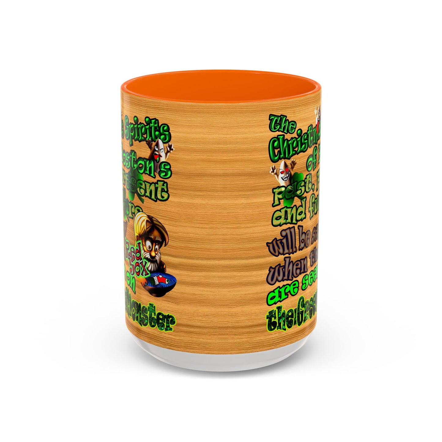 christmas spirits of boston - Accent Mug (butterscotch wood finish)