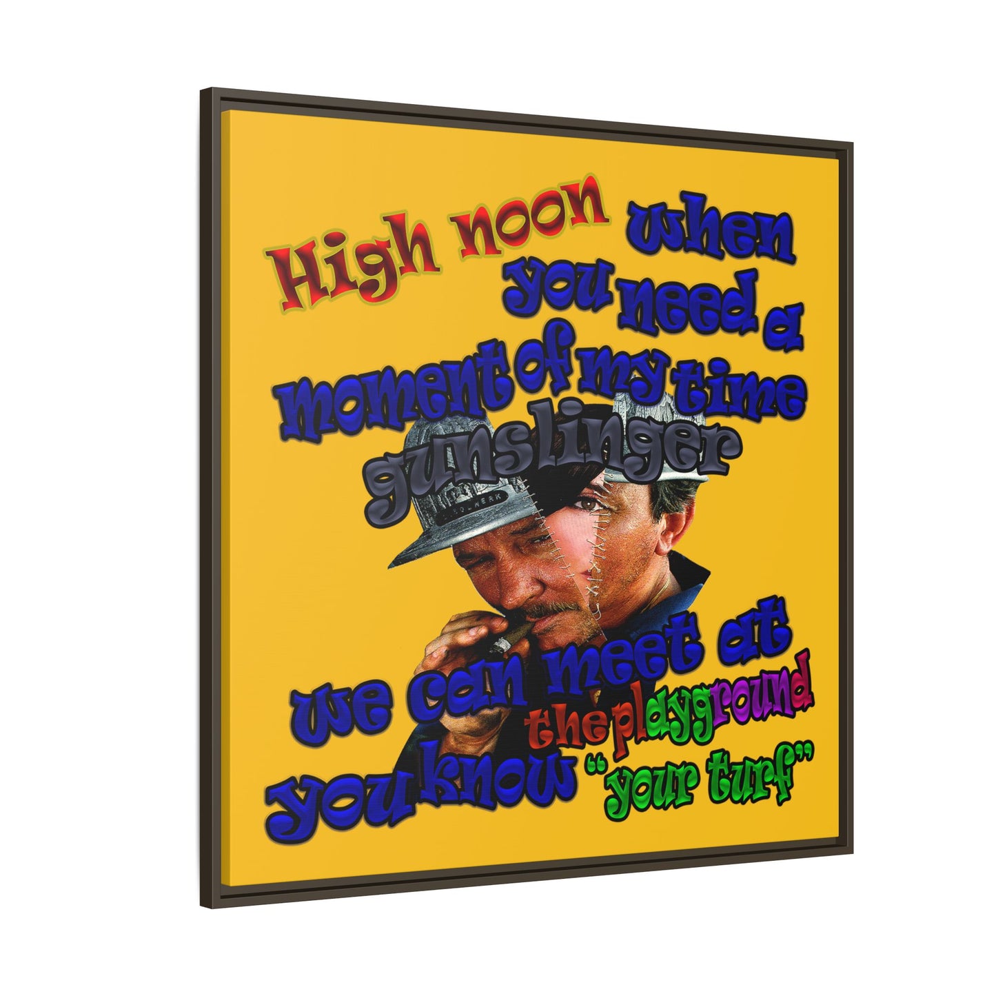 high noon - framed canvas art (yellow)