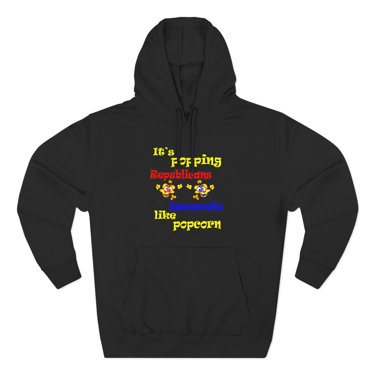 popping like popcorn - Three-Panel Fleece Hoodie
