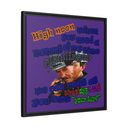 high noon - framed canvas art (purple)