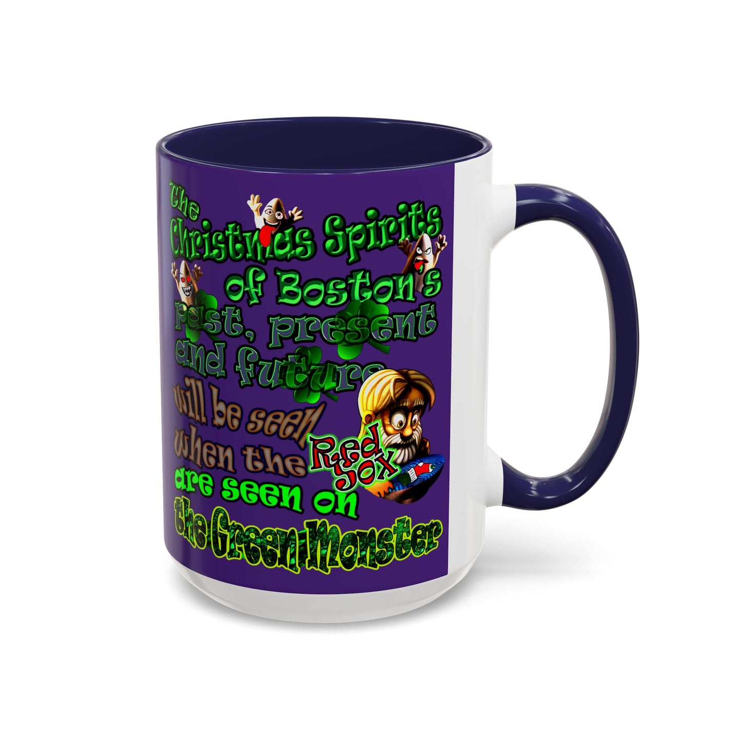 christmas spirits of boston - Accent Mug (purple)