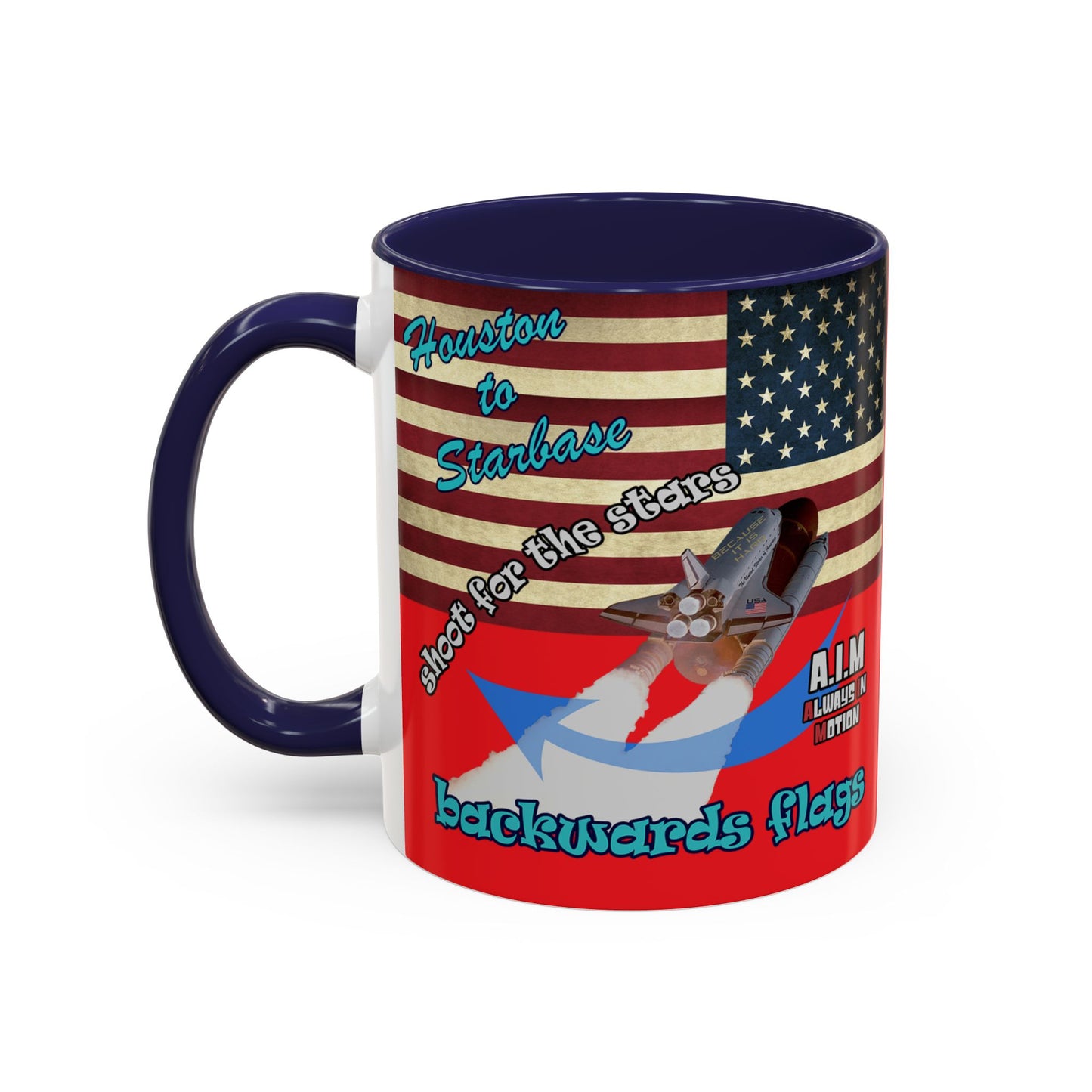 shoot for the stars - Accent Mug (red)