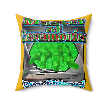 logo - Faux Suede Square Pillow - (yellow)