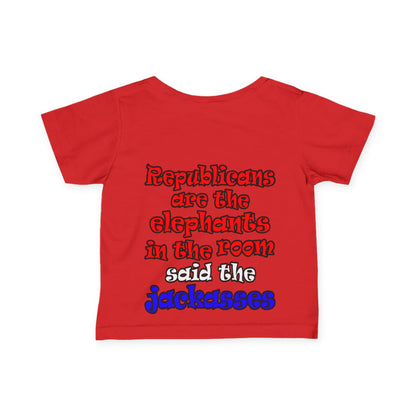 donkeys and elephants - Infant Fine Jersey Tee