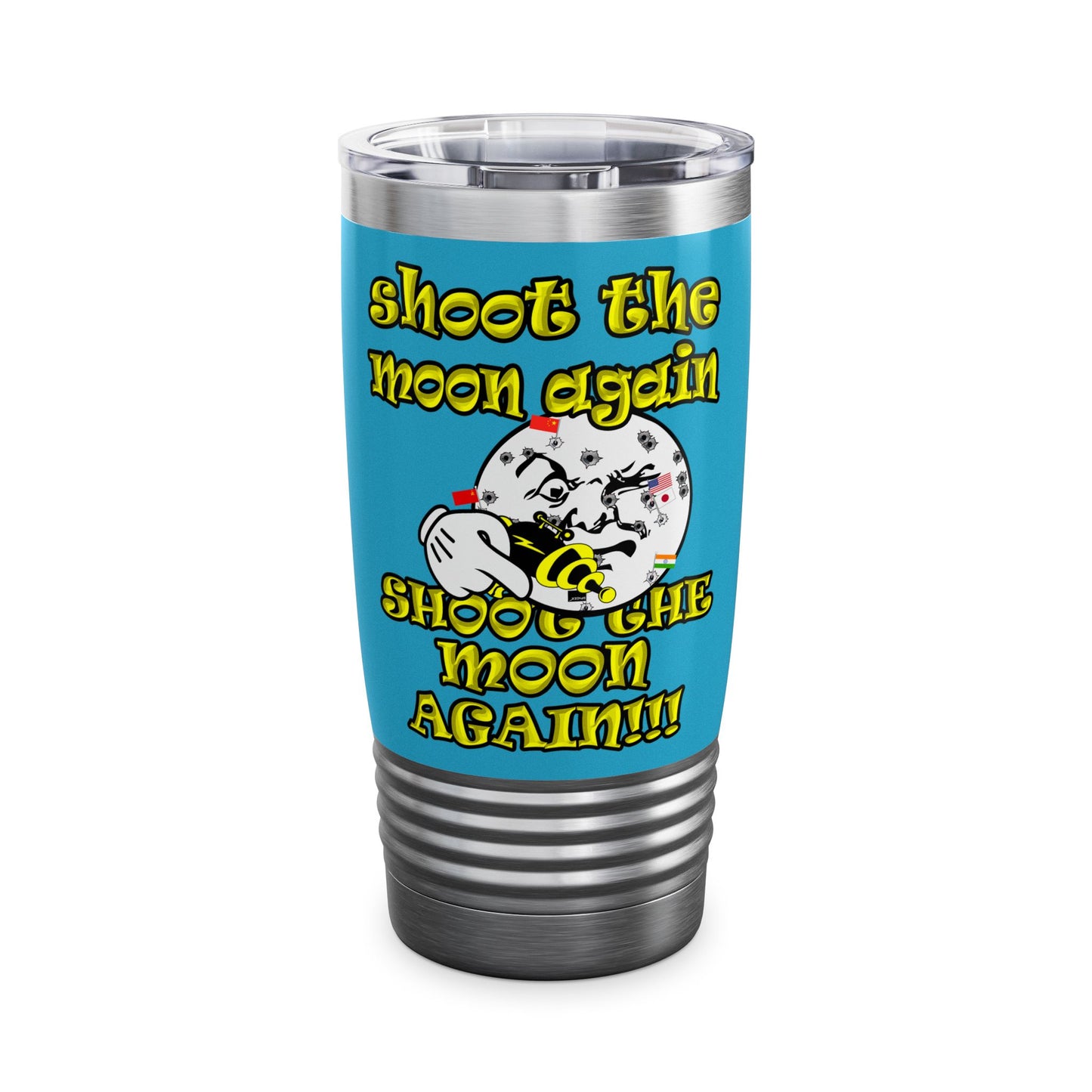 shoot the moon again - Ringneck Tumbler, 20oz (turquoise)