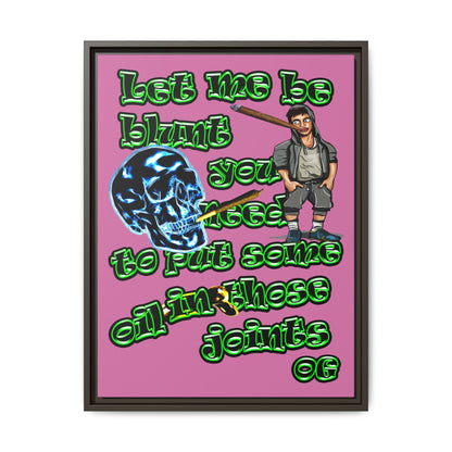 og - framed canvas art (light pink)