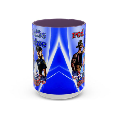 rw&b lives matter - Accent Mug (blue-white wave)
