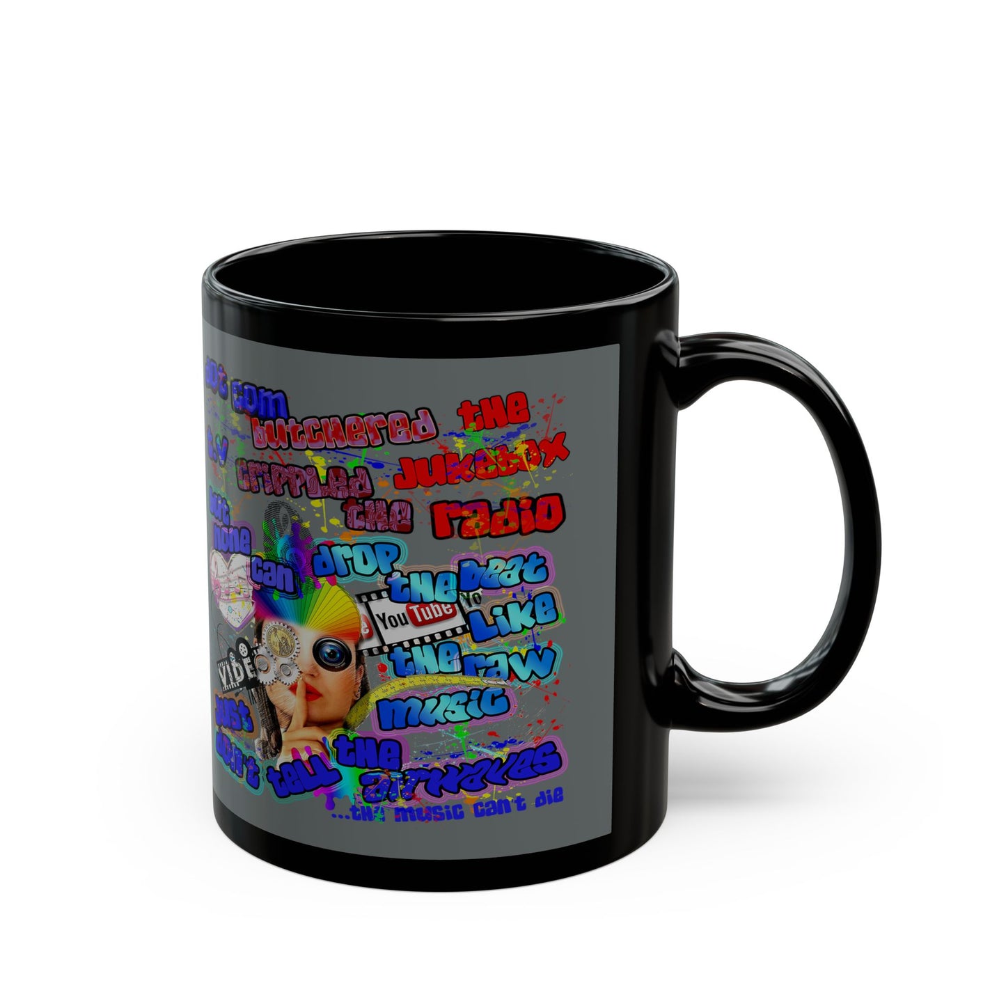 drop the beat - Black Mug (dark grey)