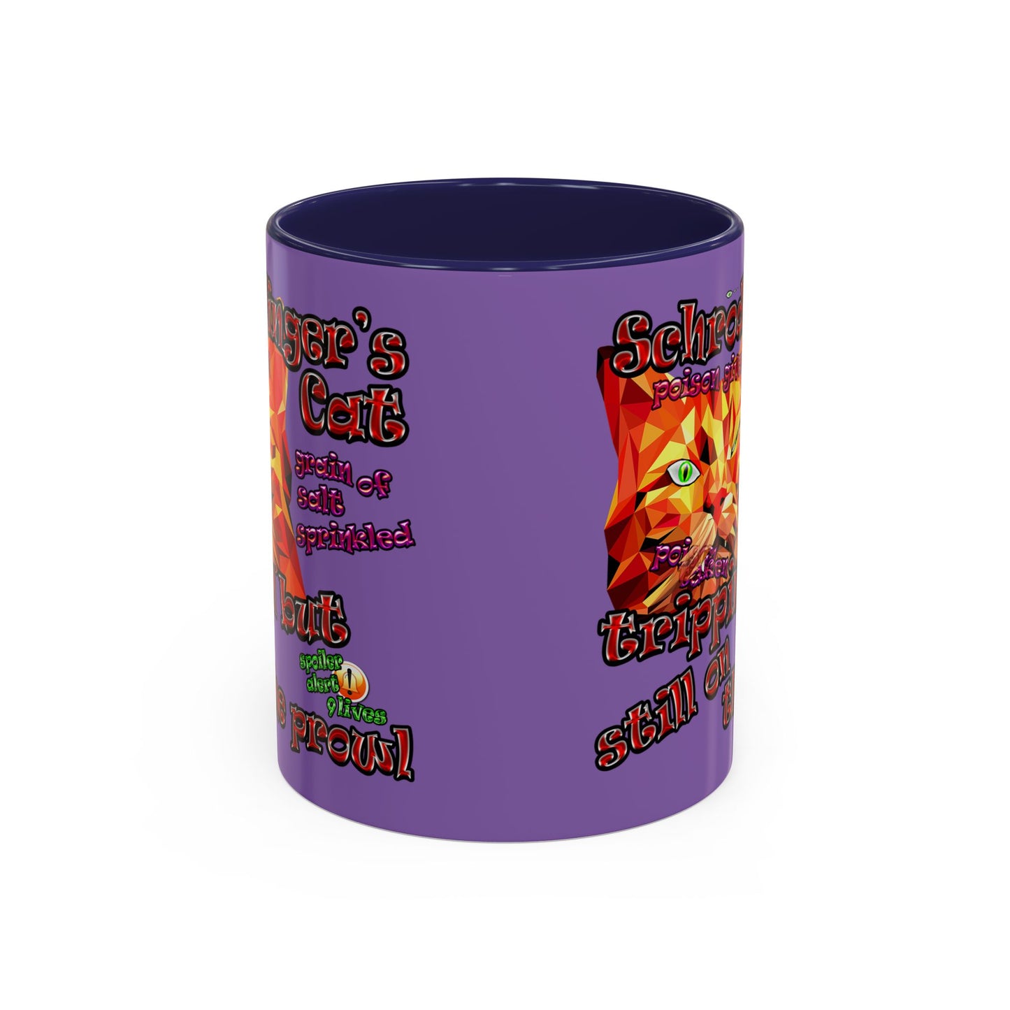 schrodinger's cat - Accent Mug (light purple)