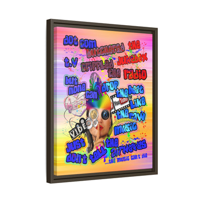 drop the beat - framed canvas art (color blur)