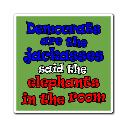 donkeys and elephants - Magnets - (green)