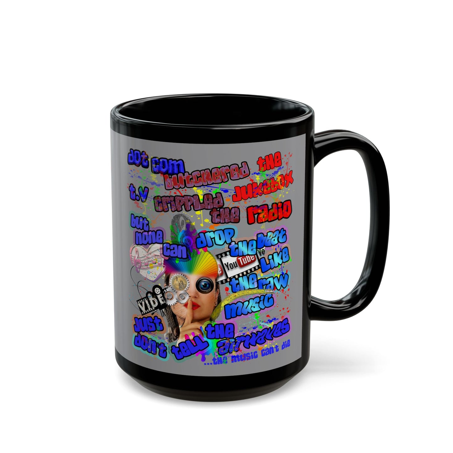 drop the beat - Black Mug (grey)