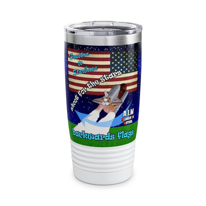 shoot for the stars - Ringneck Tumbler, 20oz ('snoops' background)