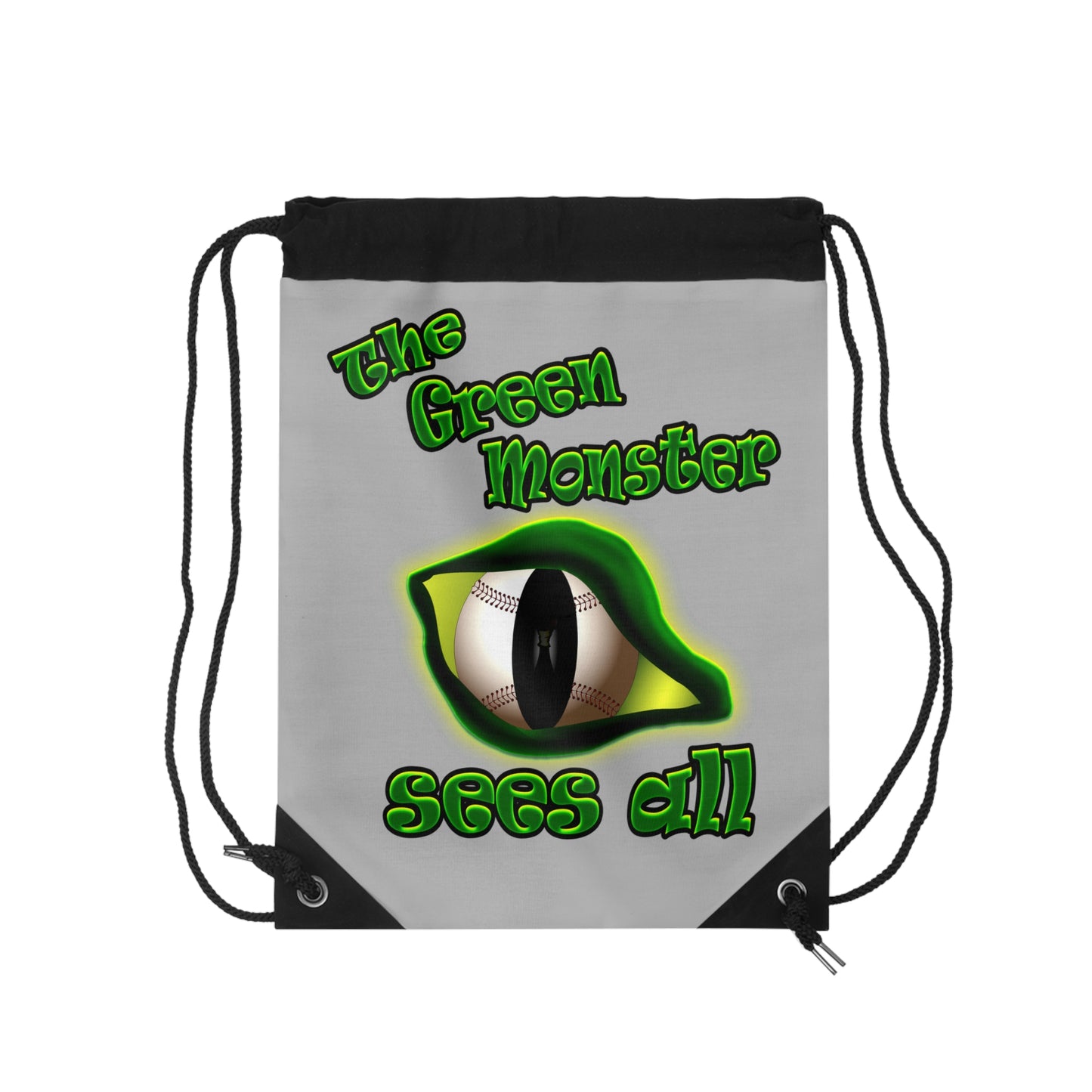 green monster - Drawstring Bag (light grey)