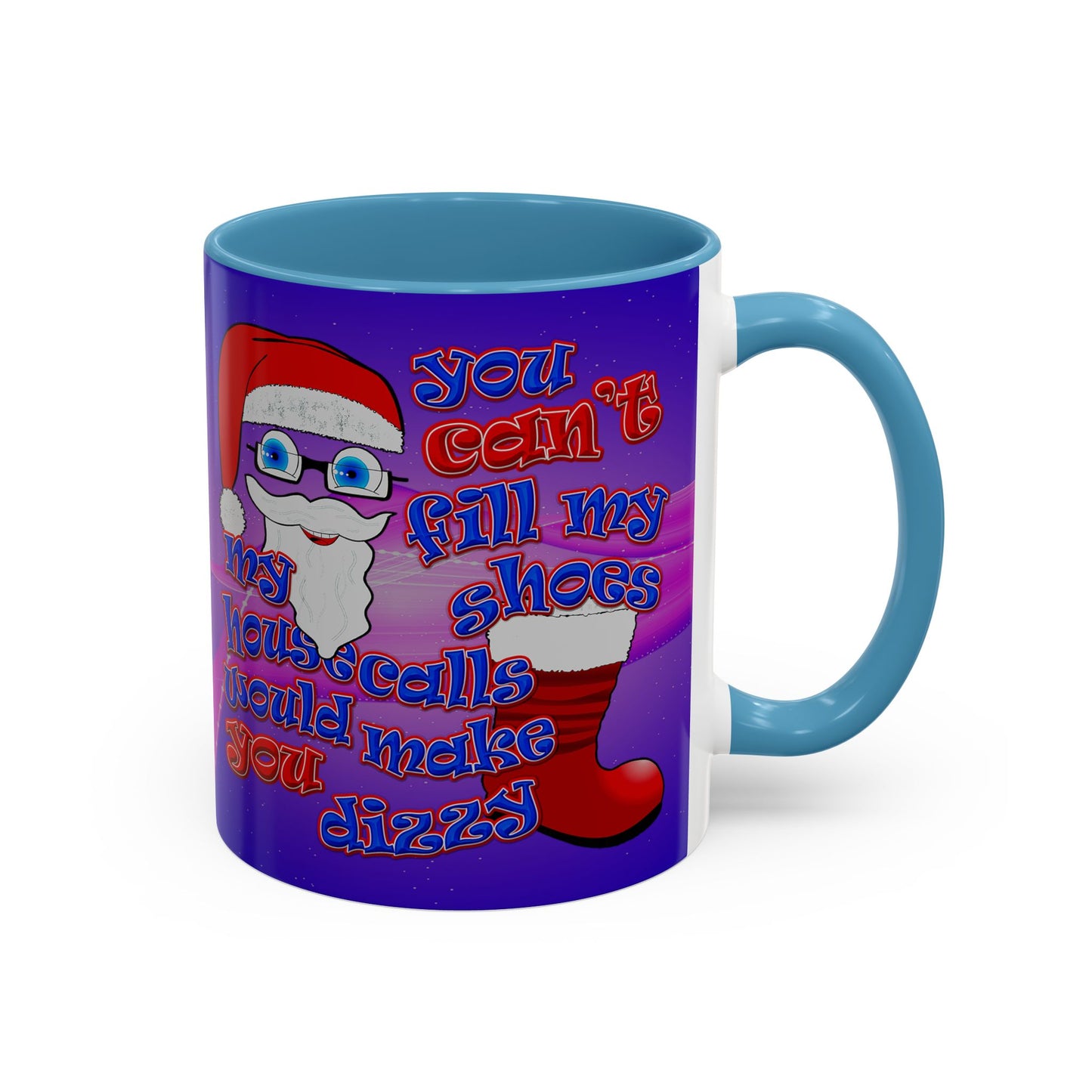 santa's shoes - Accent Mug (purple-pink wave)