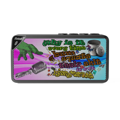 the bum's shit - Jabba Bluetooth Speaker (light blue-pink wave)