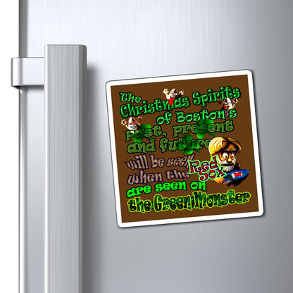 christmas spirits of boston - Magnets - (brown)