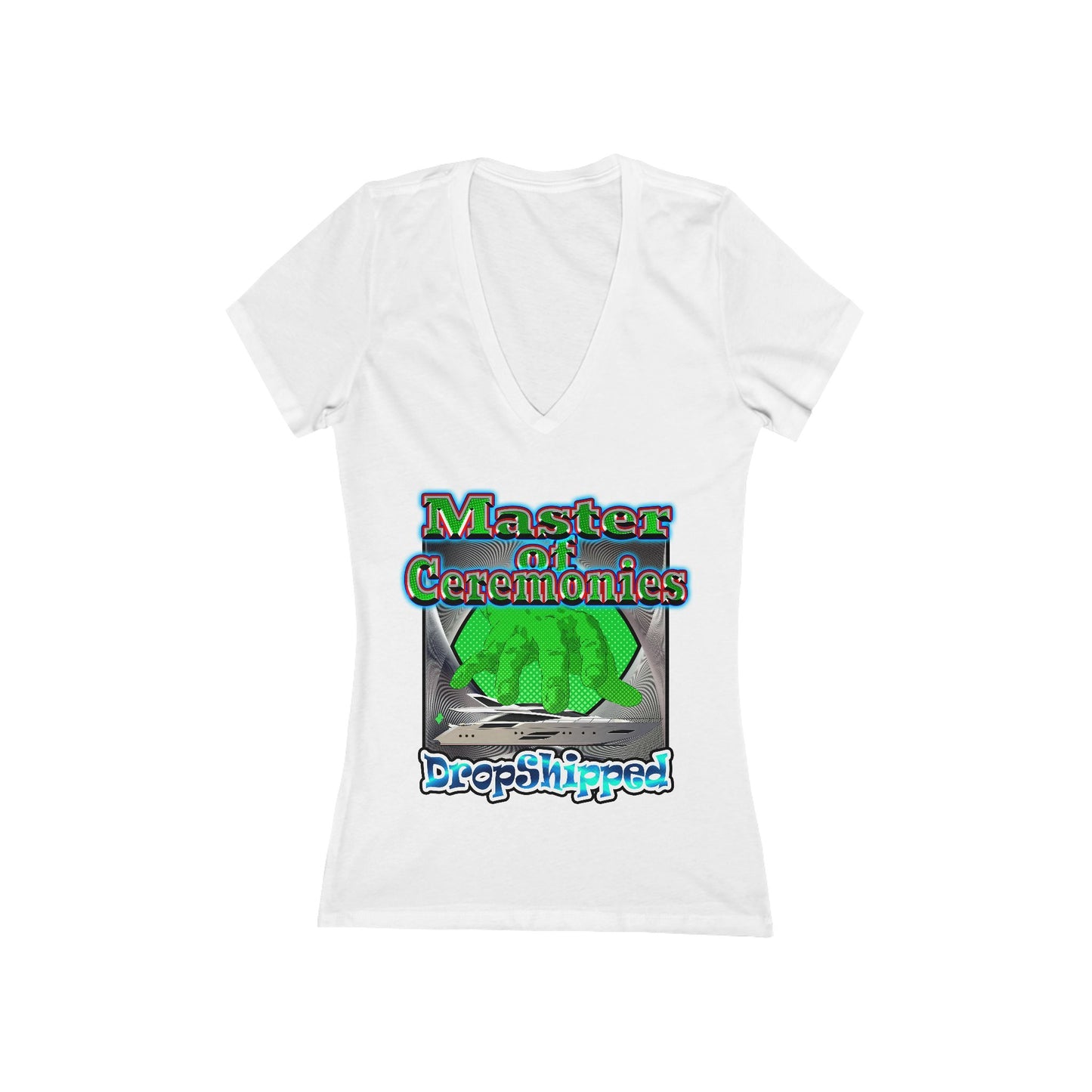 logo - Women's Jersey Short Sleeve Deep V-Neck Tee