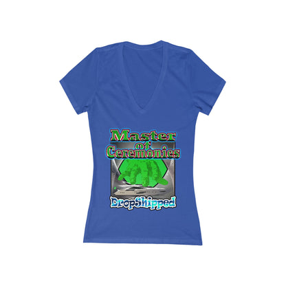 logo - Women's Jersey Short Sleeve Deep V-Neck Tee