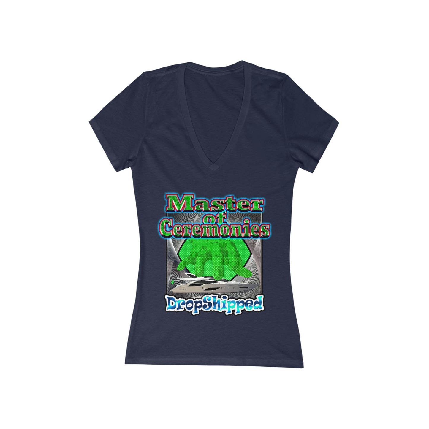 logo - Women's Jersey Short Sleeve Deep V-Neck Tee