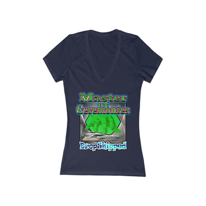 logo - Women's Jersey Short Sleeve Deep V-Neck Tee