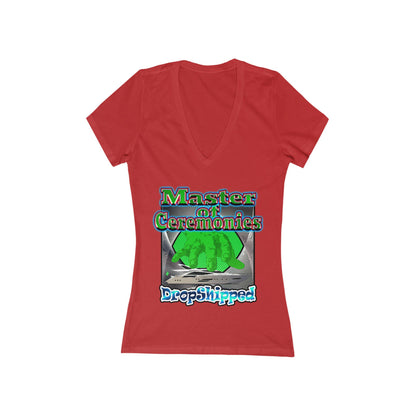 logo - Women's Jersey Short Sleeve Deep V-Neck Tee
