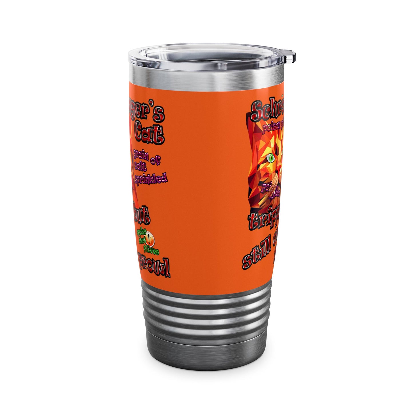 schrodinger's cat - Ringneck Tumbler, 20oz (orange)
