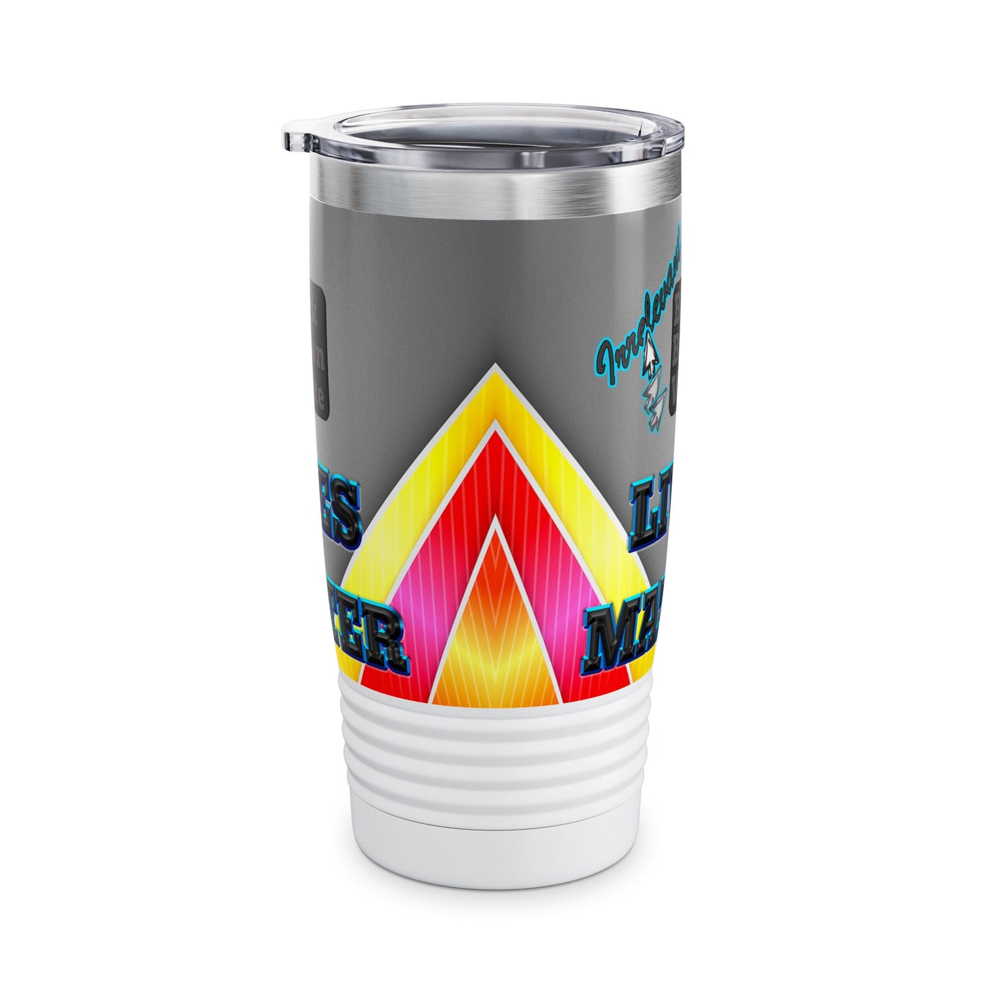 irrelevant - Ringneck Tumbler, 20oz (rainbow split)