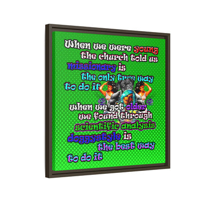 doggystyle - framed canvas art (logo green)