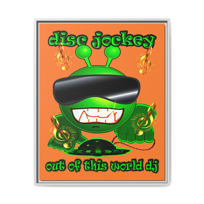 disc jockey - framed canvas art (crusta)