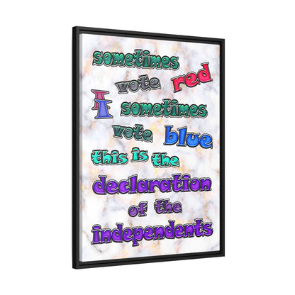 declaration of the independents - framed canvas art (white marble)