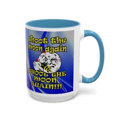 shoot the moon again - Accent Mug (blue-white wave)