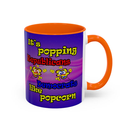 popping like popcorn - Accent Mug (purple-pink wave)