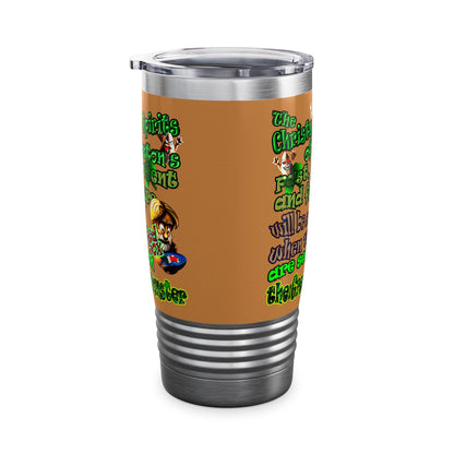 christmas spirits of boston - Ringneck Tumbler, 20oz (light brown)