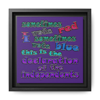 declaration of the independents - framed canvas art (purple)
