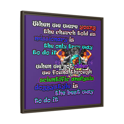 doggystyle - framed canvas art (purple)