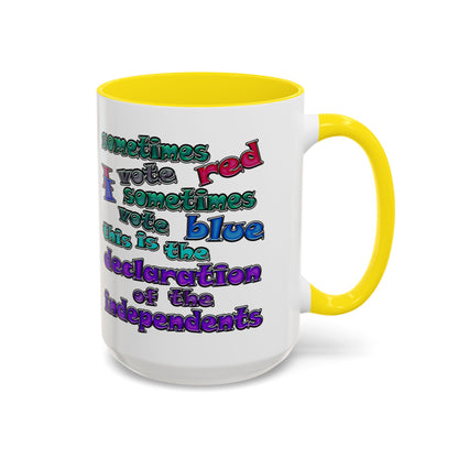 declaration of the independents - Accent Mug (white)