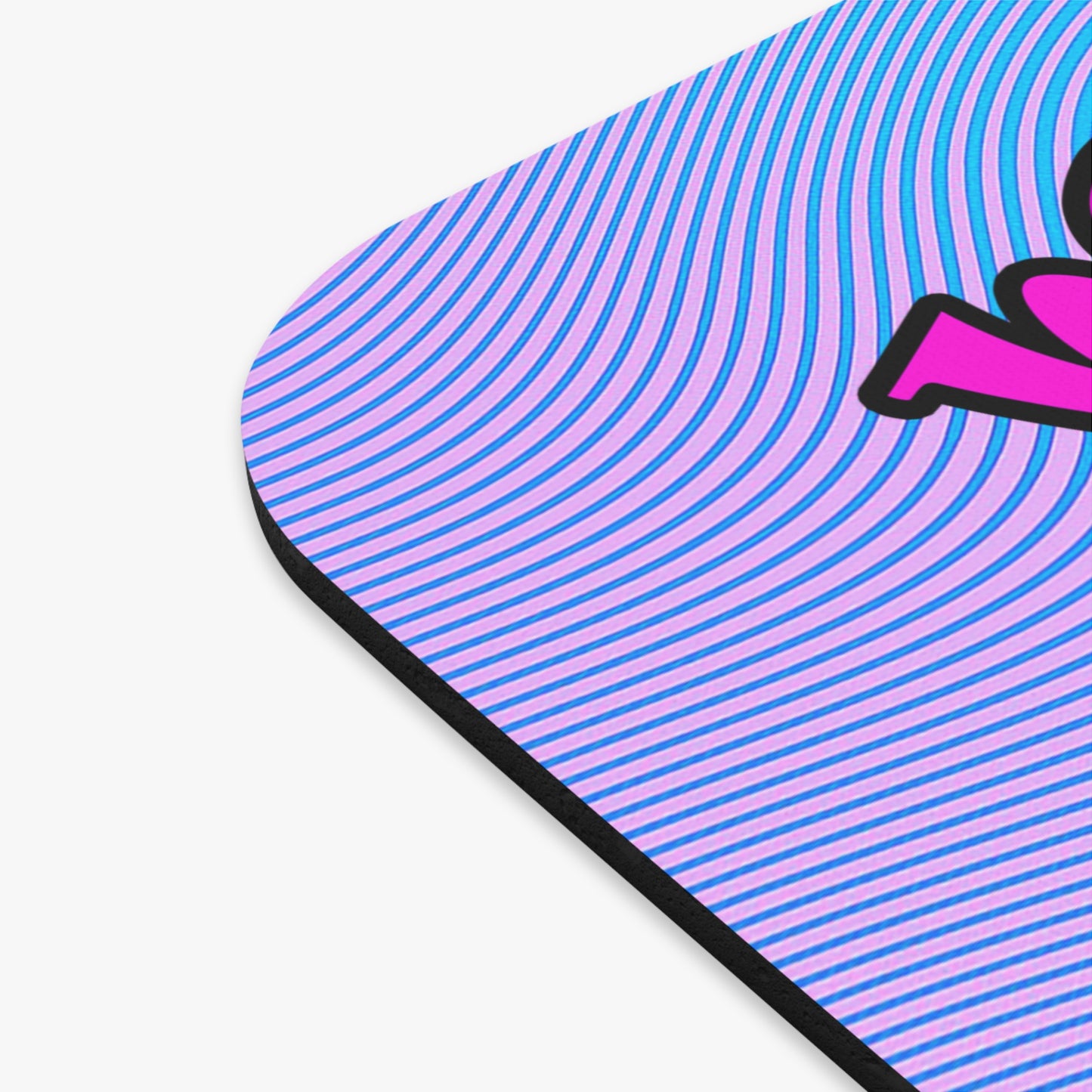 hoes b4 bros - Mouse Pad (Rectangle) (light blue-purple wave)