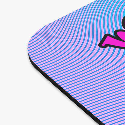 hoes b4 bros - Mouse Pad (Rectangle) (light blue-purple wave)