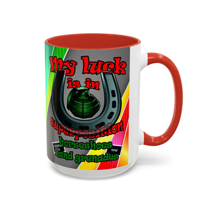 my luck - Accent Mug (rainbow split)