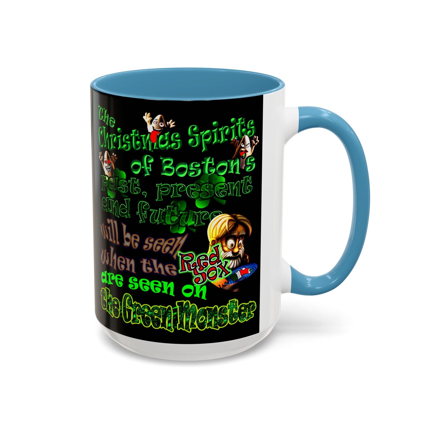 christmas spirits of boston - Accent Mug (black)