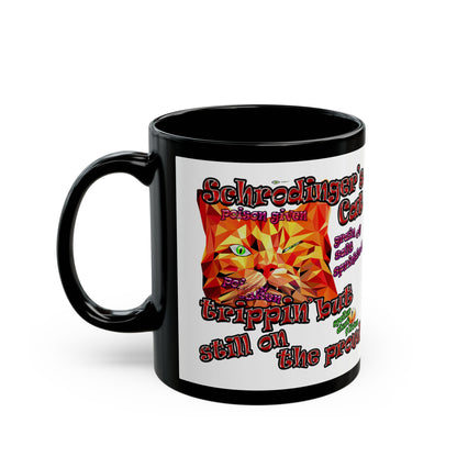schrodinger's cat - Black Mug (white)