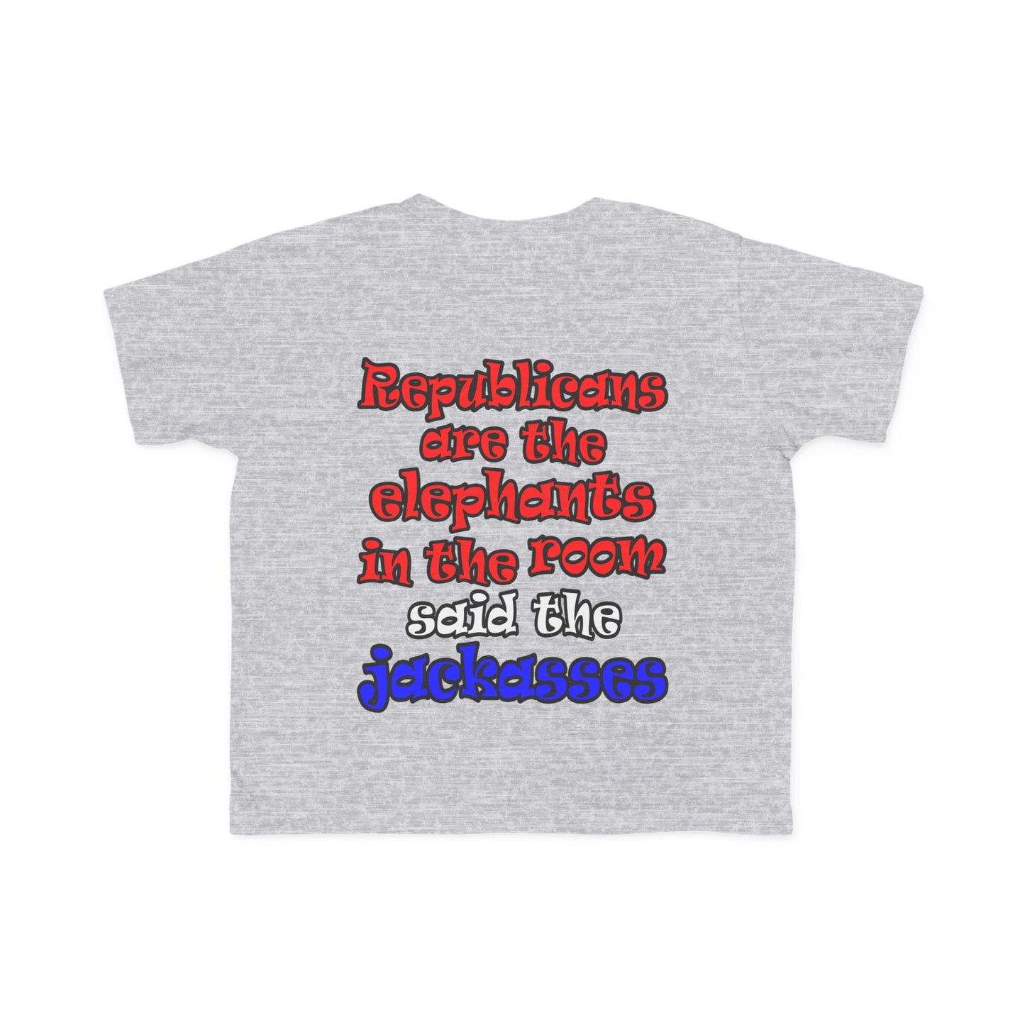 donkeys and elephants - Toddler's Fine Jersey Tee