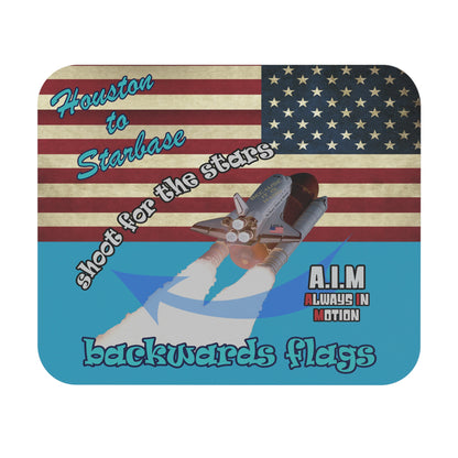 shoot for the stars - Mouse Pad (Rectangle) - (turquoise)
